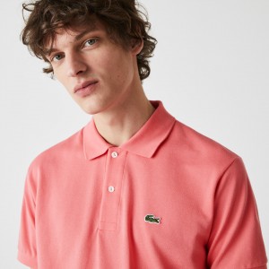 Camisas Lacoste Masculino Rosa Classic Fit L.12.12 Polo DO0-36783V1