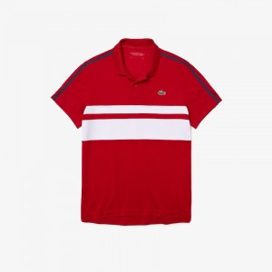 Camisas Lacoste Masculino Vermelhas Branco Azul Marinho Azuis SPORT Breathable Piqué Tennis Polo LF6-12781B7