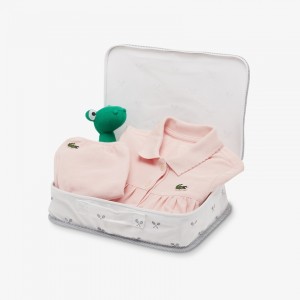 Camiseta Lacoste Criança Luz Rosa Four-Piece Layette Set EP2-77177B2