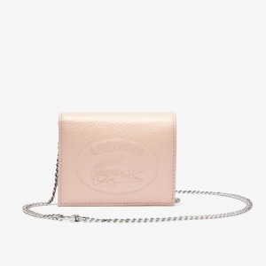 Carteiras Lacoste Feminino Rosa Croco Crew Grained Leather Phone YU8-28232G0