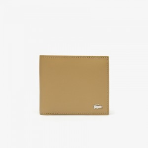 Carteiras Lacoste Masculino Caqui Fitzgerald Colorblock Leather 3 Card BT8-40454L5
