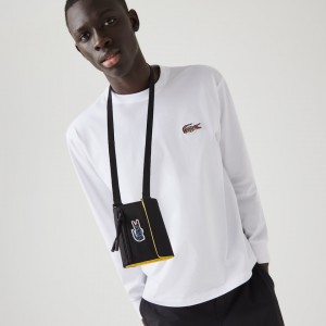 Carteiras Lacoste Masculino Pretas x National Geographic Mini Bag Necklace PJ4-46844M8