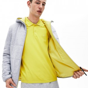 Casacos Lacoste Masculino Cinzentas Amarelas Motion Reversible NC2-77887T8