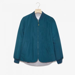 Casacos Lacoste Feminino Azuis Cinzentas Quilted Reversible Rain CB2-92899Z3