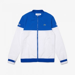 Casacos Lacoste Masculino Branco Azuis SPORT x Novak Djokovic Colorblock Zip JE1-01730V2