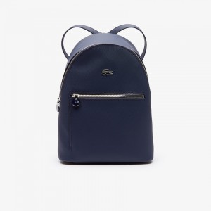 Mochilas Lacoste Feminino Azul Marinho Daily Classic Coated Piqué Canvas BQ2-20712T0