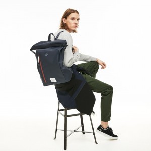 Mochilas Lacoste Masculino Azul Marinho L.12.12 Concept ZX4-17191J2