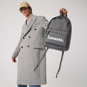 Mochilas Lacoste Masculino Cinzentas Neocroc Branded Canvas EE6-89398K5