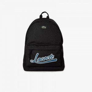 Mochilas Lacoste Masculino Pretas Neocroc Script WP4-27192T3