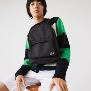 Mochilas Lacoste Masculino Pretas Neocroc Small Canvas FF5-75737N9