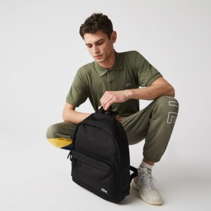Mochilas Lacoste Masculino Pretas Néocroc Canvas AG1-04170D0