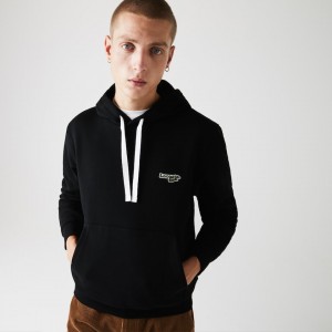 Moletons Lacoste Masculino Pretas Hooded Fleece TA4-36383I0
