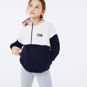 Moletons Lacoste Criança Rosa Branco Azul Marinho Azuis Cinzentas SPORT Colorblock Fleece HW1-12401Y3
