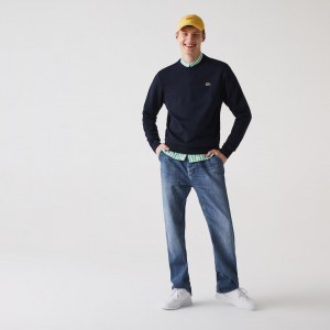 Moletons Lacoste Masculino Azul Marinho Azuis SPORT Cotton Blend Fleece IK7-09140E2