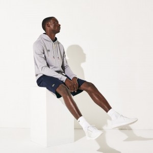 Moletons Lacoste Masculino Cinzentas Azul Marinho Azuis Branco SPORT Roland Garros Hooded Zip-Up ZR1-17681J8