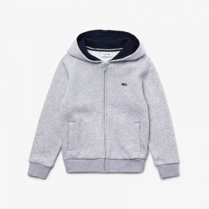 Moletons Lacoste Criança Cinzentas Azul Marinho Azuis SPORT Tennis Zippered Fleece FG8-32883Q9