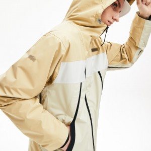 Parka Jackets Lacoste Masculino Bege Cinzentas Motion Lightweight Quilted Short OW1-94809Y8