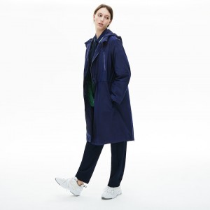 Parka Jackets Lacoste Feminino Azul Marinho Azuis Reversible Jacket 4-in-1 LR1-41784L2