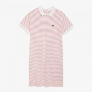 Vestido Polo Lacoste Feminino Vermelhas Branco Striped OH4-99999M6