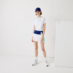 Saias Lacoste Feminino Azuis Branco Amarelas Azuis Verdes SPORT Breathable Stretch Tennis HD8-88038G0