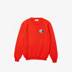 Suéteres Lacoste Criança Vermelhas Badge BC9-13311W7
