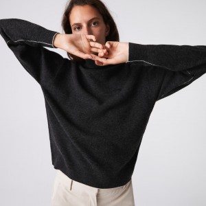 Suéteres Lacoste Feminino Cinzentas Turtleneck Wool IW3-28862T5