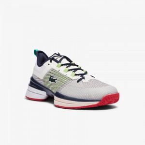 Tenis Lacoste Masculino Branco Coral AG-LT 21 Ultra Textile WF4-13181K3