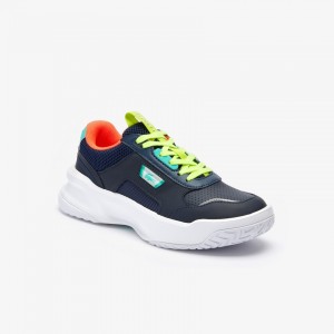 Tenis Lacoste Feminino Azul Marinho Turquesa Ace Lift Leather WU6-56985P9