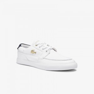 Tenis Lacoste Masculino Branco Bayliss Deck Leather ZK4-48364A0