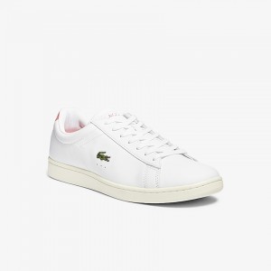 Tenis Lacoste Masculino Branco Bege Carnaby Evo Leather Accent GR0-43964Q2