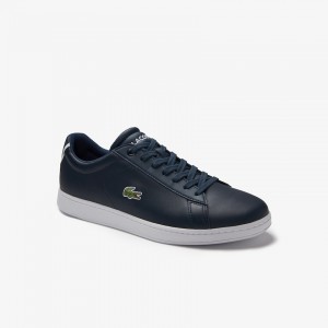 Tenis Lacoste Masculino Azul Marinho Carnaby Evo Leather YJ4-59115L5