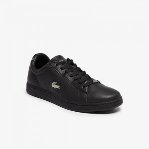 Tenis Lacoste Masculino Pretas Pretas Carnaby Evo Leather Platinum XN8-96849M1