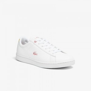 Tenis Lacoste Criança Branco Rosa Carnaby Evo Metallic Accent NV7-39113I0