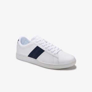 Tenis Lacoste Masculino Branco Azul Marinho Carnaby Evo Pigmented Leather GZ6-86058B1