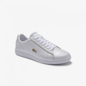 Tenis Lacoste Feminino Branco Carnaby Evo Satin and Leather VC7-16471A1