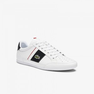Tenis Lacoste Masculino Branco Cinzentas Escuro Chaymon Leather and Synthetic FZ6-55055Q5