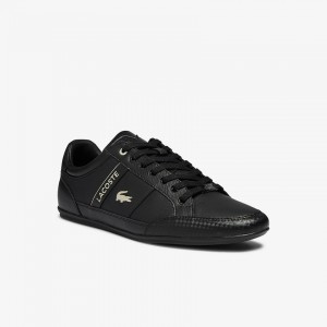 Tenis Lacoste Masculino Pretas Chaymon Synthetic and Leather IF2-70787U4