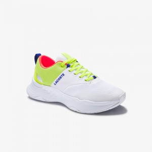 Tenis Lacoste Feminino Branco Luz Verdes Court-Drive Plus Textile SB4-83058E1
