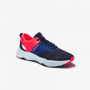Tenis Lacoste Masculino Azul Marinho Rosa Court-Drive Plus Textile XU7-30213Q3
