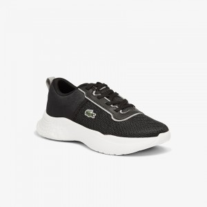 Tenis Lacoste Criança Pretas Cinzentas Court-Drive Textile Air Mesh MF4-20242L5