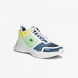 Tenis Lacoste Masculino Azuis Escuro Branco Court-Drive Vantage Citrus-Pop Textile PE1-48974Q1