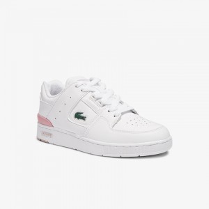 Tenis Lacoste Feminino Branco Luz Rosa Court Cage Sneaker MD6-62146T5