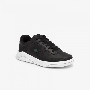 Tenis Lacoste Feminino Pretas Branco Game Advance Leather and Synthetic CY9-29832I6