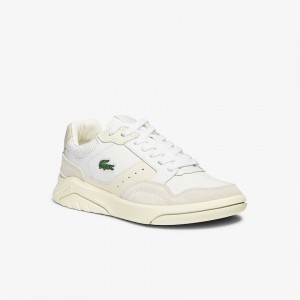 Tenis Lacoste Feminino Branco Cinzentas Game Advance Luxe Leather and Suede ER1-48764M6