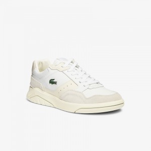 Tenis Lacoste Masculino Branco Branco Game Advance Luxe Leather and Suede MJ1-95099Z4