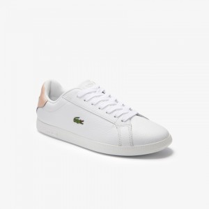 Tenis Lacoste Feminino Branco Luz Laranja Graduate Leather EN9-51645I7