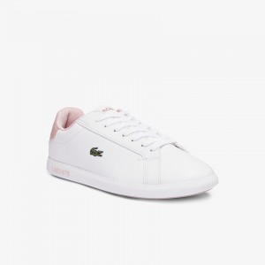 Tenis Lacoste Criança Branco Rosa Graduate Synthetic GC6-29632S3