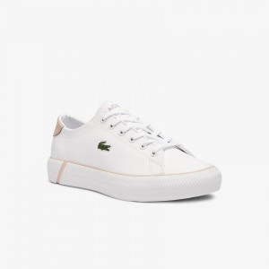 Tenis Lacoste Feminino Branco Rosa Gripshot BL Leather and Synthetic EI0-36243B4