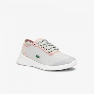 Tenis Lacoste Feminino Luz Cinzentas Luz Rosa LT Fit Synthetic and Textile NJ4-75067Z2