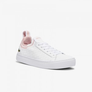 Tenis Lacoste Feminino Branco Luz Rosa La Piquée Textile GV3-26242U5
